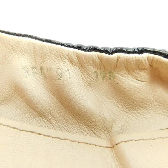 PRADA Logo Bow Black Patent Leather Ballet Flats 37.5 - Picture 7 of 7